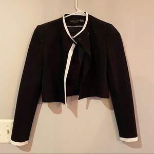 Alice Olivia Cropped blazer black size xs